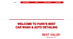 Desktop Screenshot of parksbestcarwash.com