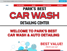 Tablet Screenshot of parksbestcarwash.com